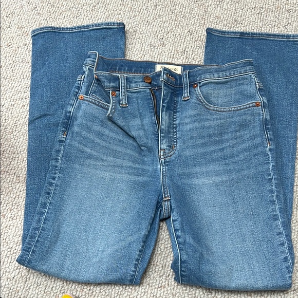 Madewell Cali Demi Boot Blue Denim Jeans - Picture 3 of 4